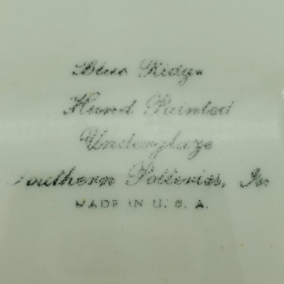 Blue Ridge Southern Potteries Poinsettia Reddish Pink Flower Dinner Lunch Plates - Picture 7 of 7